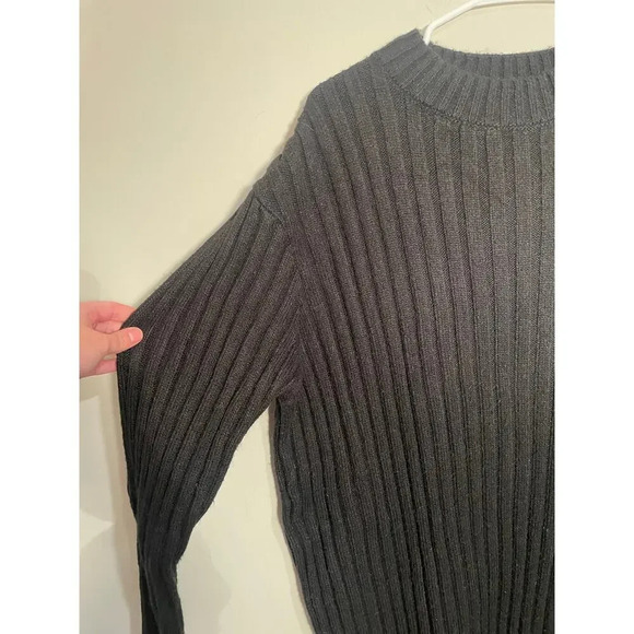 H&M Black‎ Chunky Knit Wool Blend Sweater - Picture 4 of 10